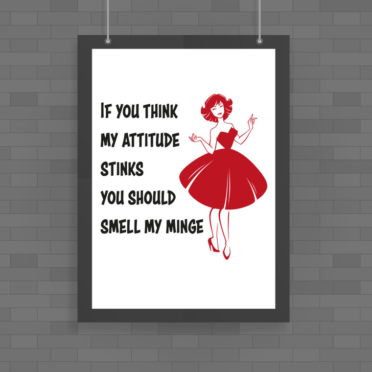 Attitude Stinks - Rude Posters - Slightly Disturbed - Image 1 of 1