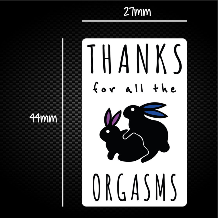 Thanks For All The Orgasms - Rude Sticker Packs - Slightly Disturbed - Image 1 of 1