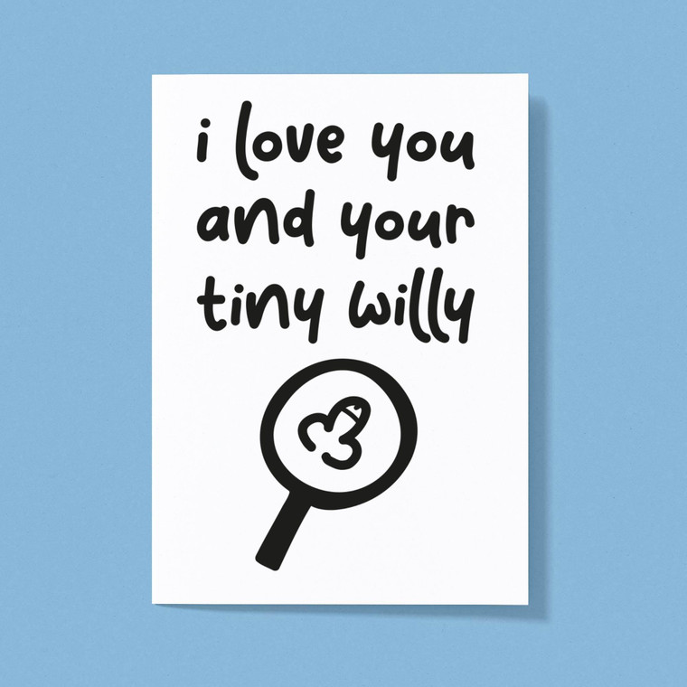 Tiny Willy - Rude Greeting Card - Slightly Disturbed - Image 1 of 1