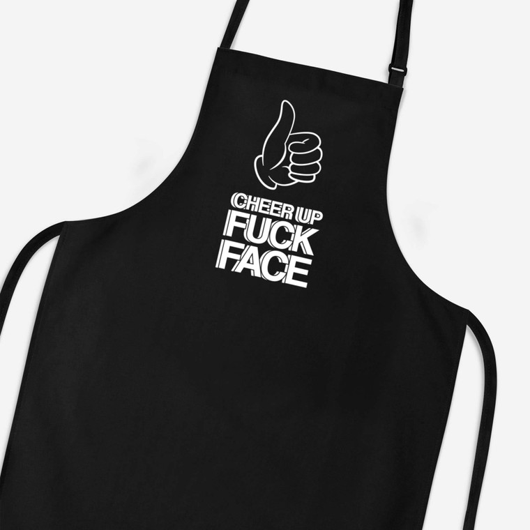 Cheer Up Fuck Face - Rude Aprons - Slightly Disturbed - Image 1 of 3