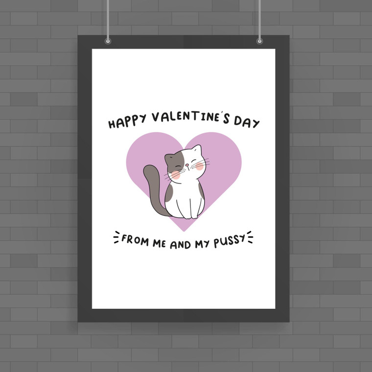 Happy Valentine's Day From Me - Rude Posters - Slightly Disturbed - Image 1 of 2