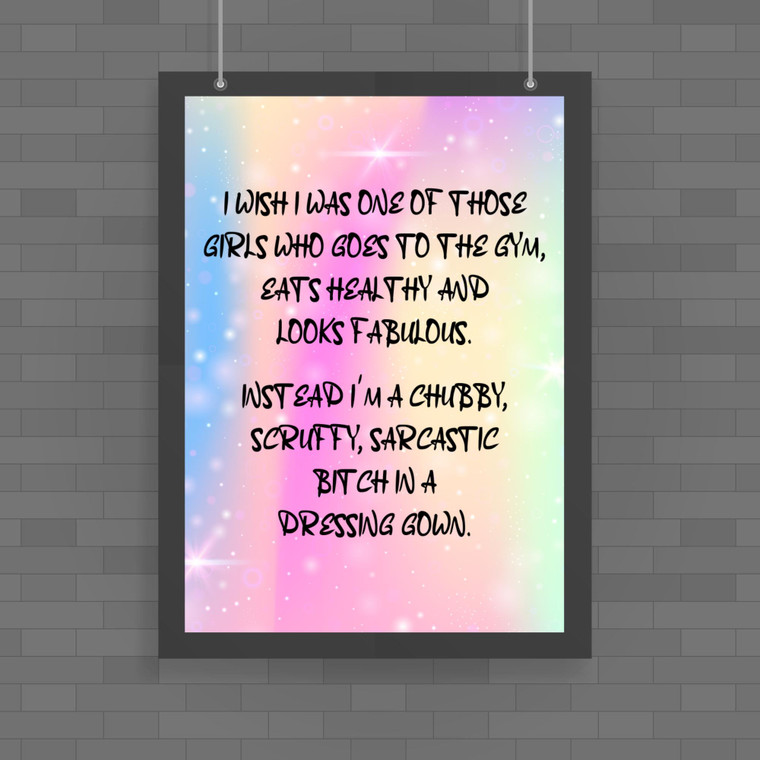 I Wish I Was - Rude Posters - Slightly Disturbed - Image 1 of 2