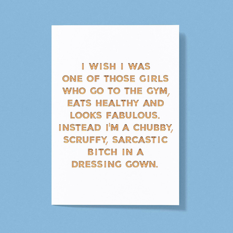 I Wish I Was - Rude Greeting Card - Slightly Disturbed - Image 1 of 2