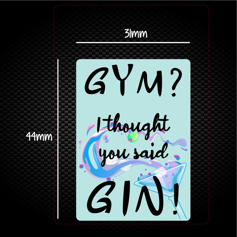Gym I Thought You Said Gin! - Novelty Sticker Packs - Slightly Disturbed - Image 1 of 1