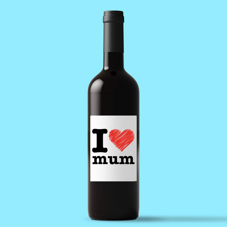 I Heart Mum - Novelty Wine/Beer Labels - Slightly Disturbed - Image 1 of 1