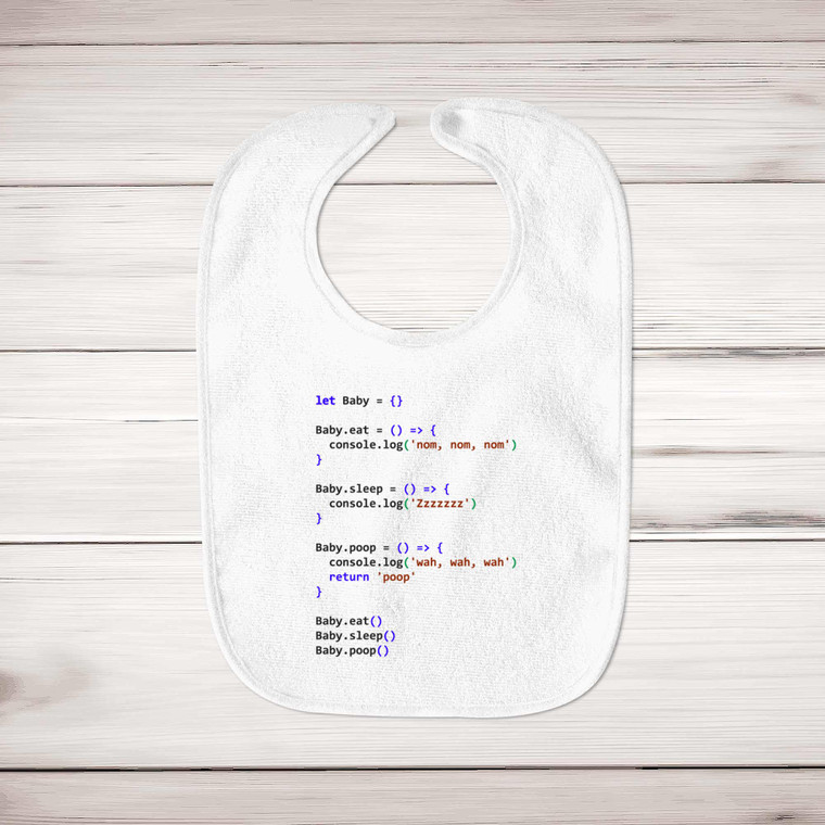 Javascript Coding - Geeky Bibs - Slightly Disturbed - Image 1 of 2