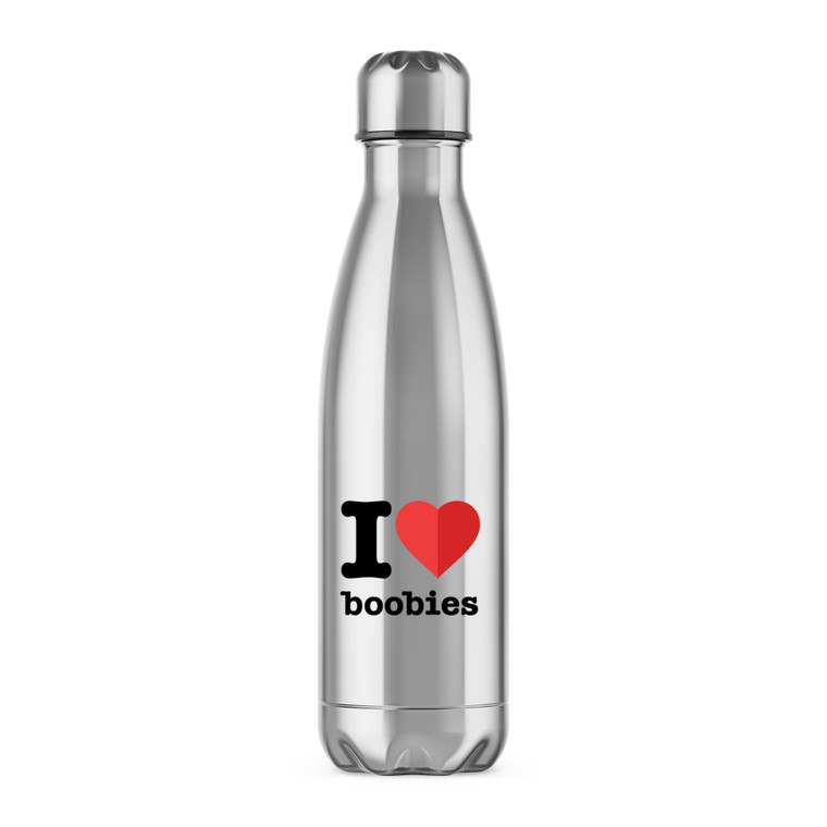 I Love Boobies - Novelty Water Bottles - Slightly Disturbed - Image 1 of 6