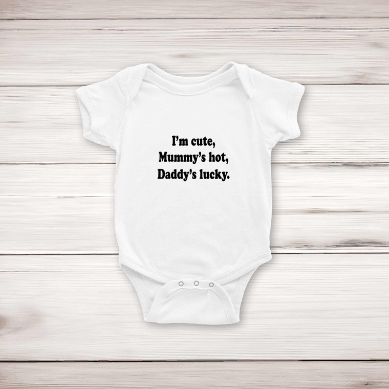 I'm Cute - Novelty Babygrows & Sleepsuits - Slightly Disturbed - Image 1 of 4