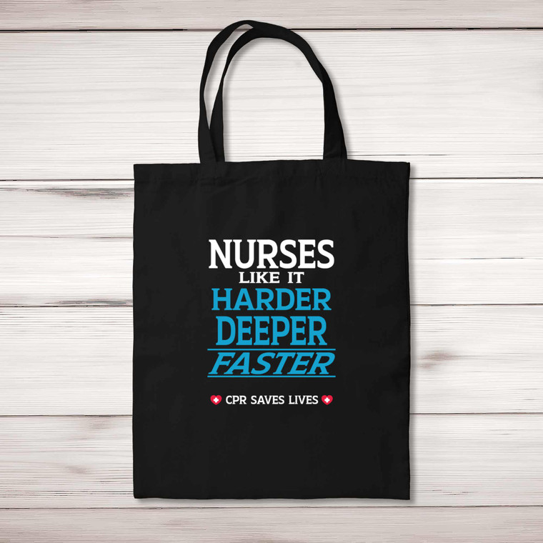 Nurses Like It Harder - Novelty Tote Bags - Slightly Disturbed