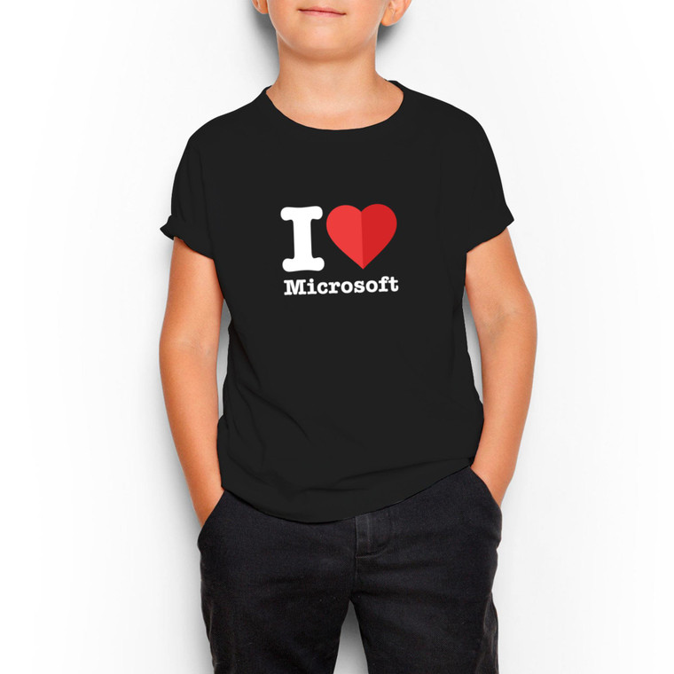I Love Microsoft - Geeky Kids T-Shirts - Slightly Disturbed - Image 3 of 3
