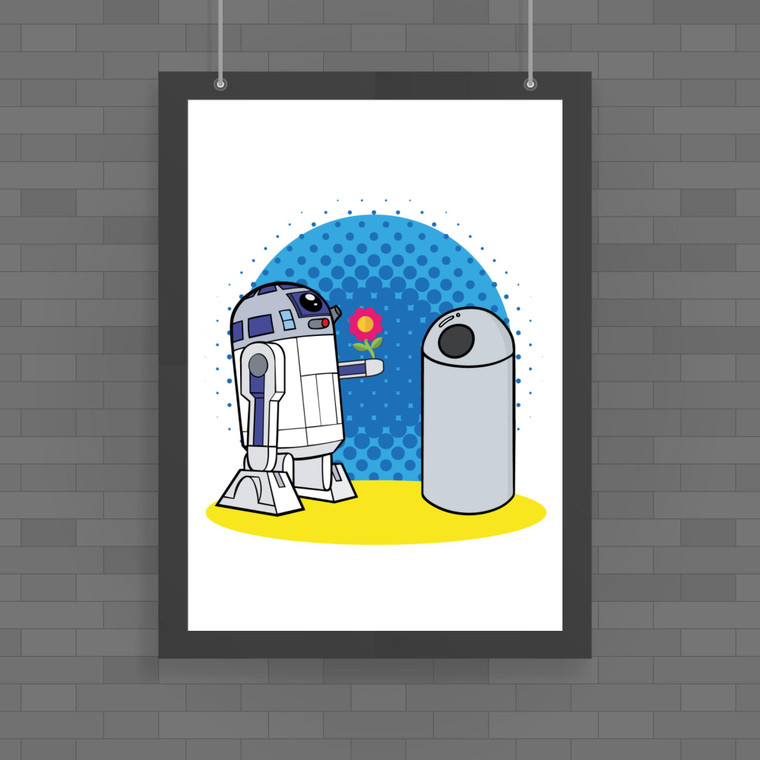 R2D2 In Love - Geeky Posters - Slightly Disturbed - Image 1 of 1