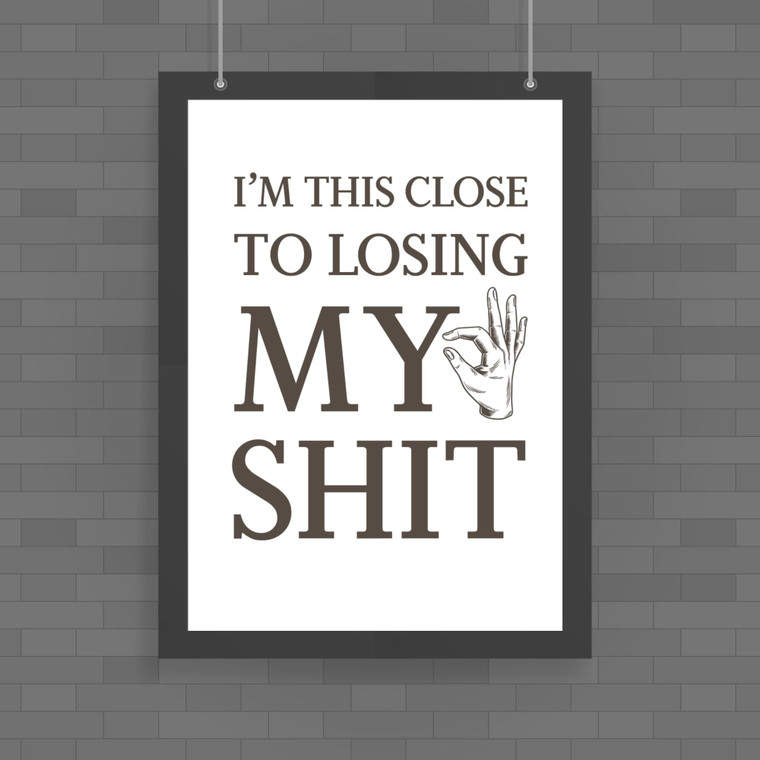 Losing My Shit - Rude Posters - Slightly Disturbed - Image 1 of 1