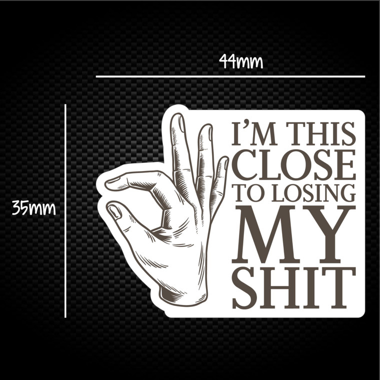 Losing My Shit - Rude Sticker Packs - Slightly Disturbed - Image 1 of 1