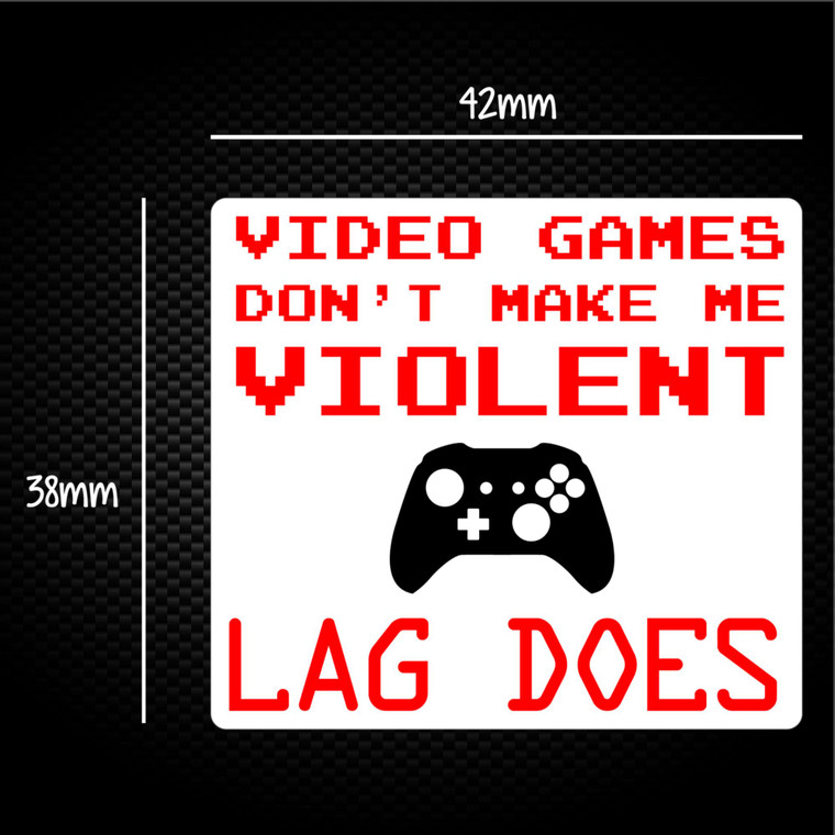 Video Games Don't Make Me Violent - Geeky Sticker Packs - Slightly Disturbed - Image 1 of 1