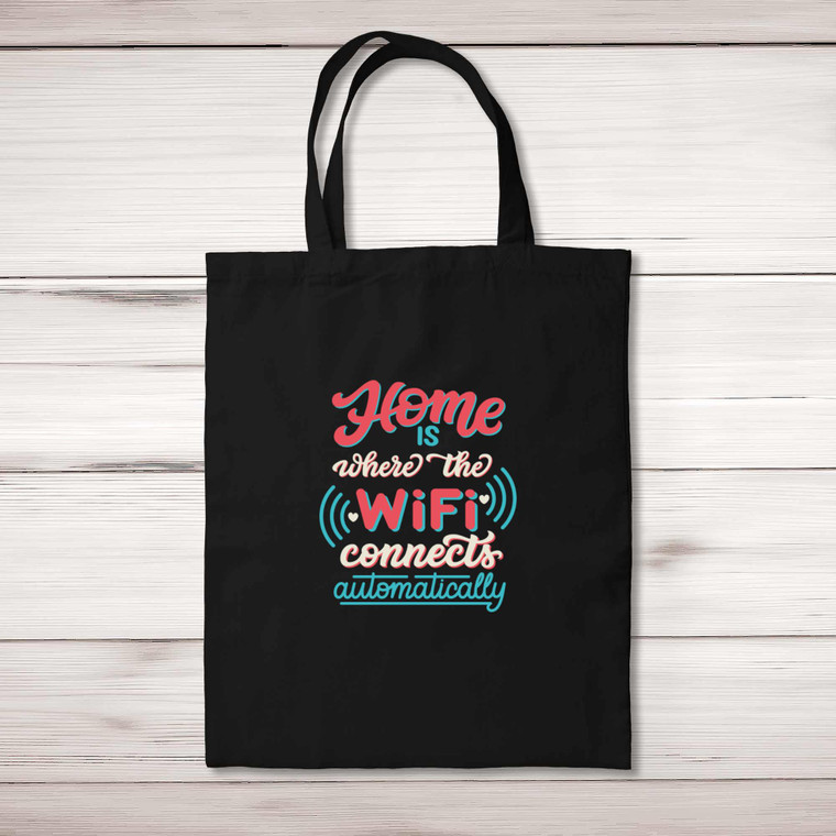 WiFi Connects Automatically - Geeky Tote Bags - Slightly Disturbed