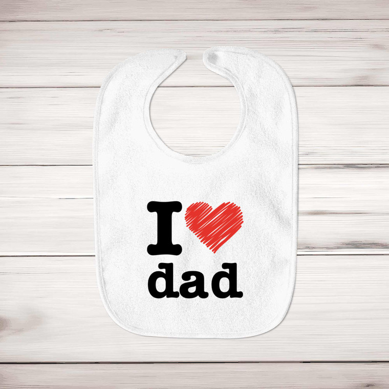 I Heart Dad - Novelty Bibs - Slightly Disturbed - Image 1 of 4
