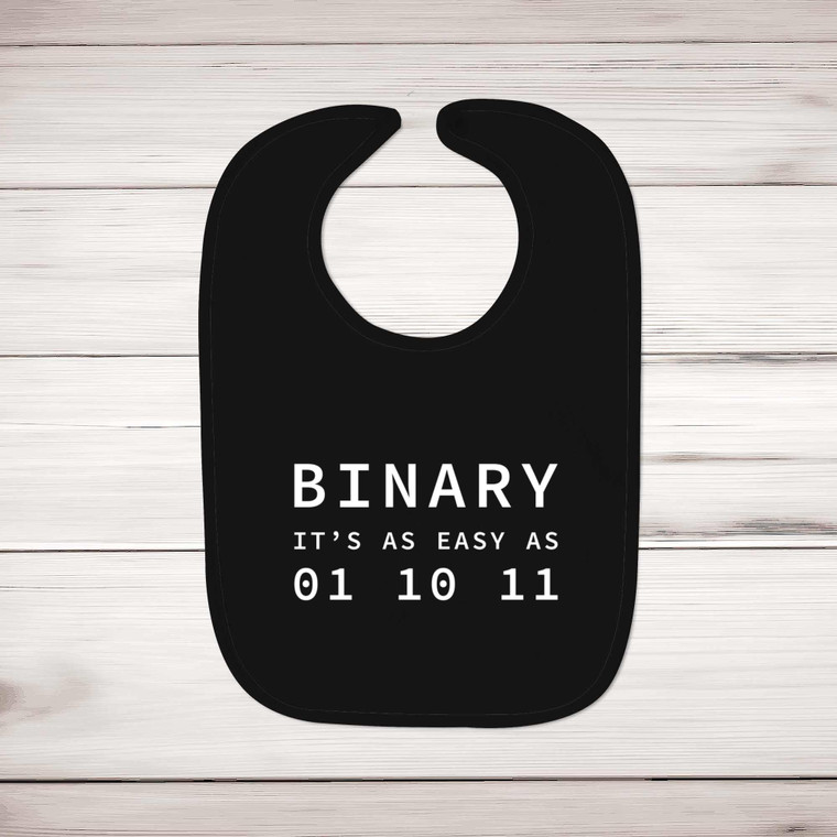 Binary 1 2 3 - Geeky Bibs - Slightly Disturbed - Image 2 of 4