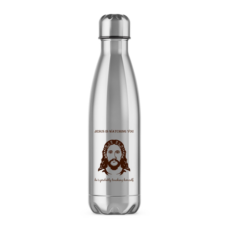 Jesus Is Watching You - Rude Water Bottles - Slightly Disturbed - Image 1 of 6