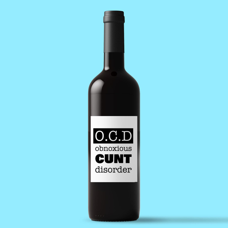 Obnoxious Cunt Disorder - Rude Wine/Beer Labels - Slightly Disturbed - Image 1 of 1