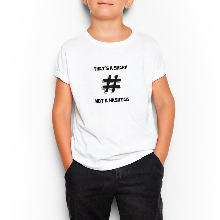 Sharp Not Hashtag - Novelty Kids T-Shirts - Slightly Disturbed - Image 2 of 3