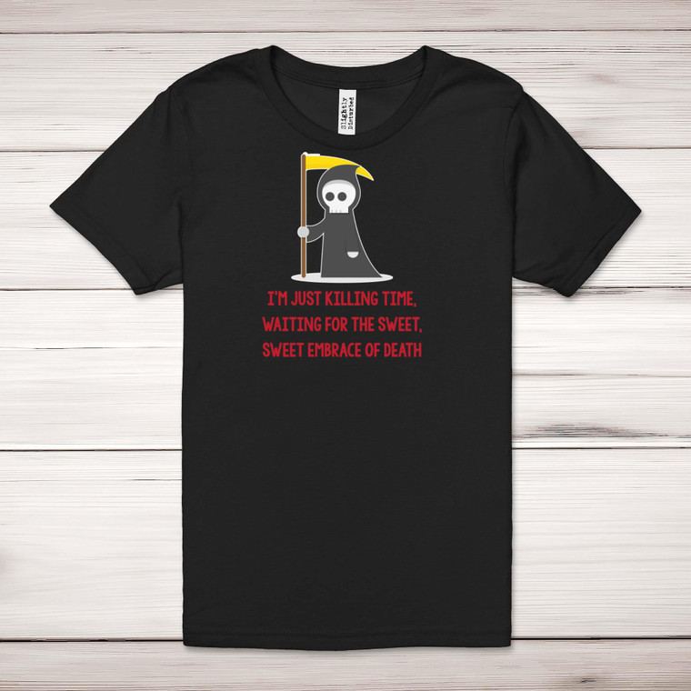 Just Killing Time - Rude Adult T-Shirts - Slightly Disturbed - Image 1 of 10