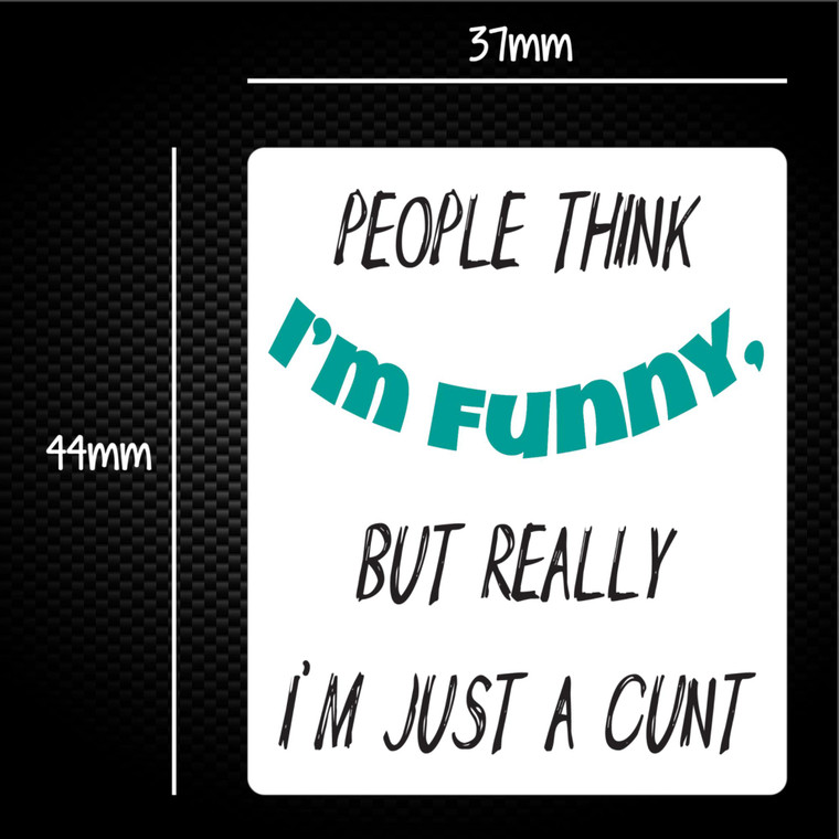 People Think I'm Funny - Rude Sticker Packs - Slightly Disturbed - Image 1 of 1