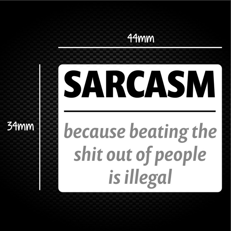 Sarcasm Because - Rude Sticker Packs - Slightly Disturbed - Image 1 of 1