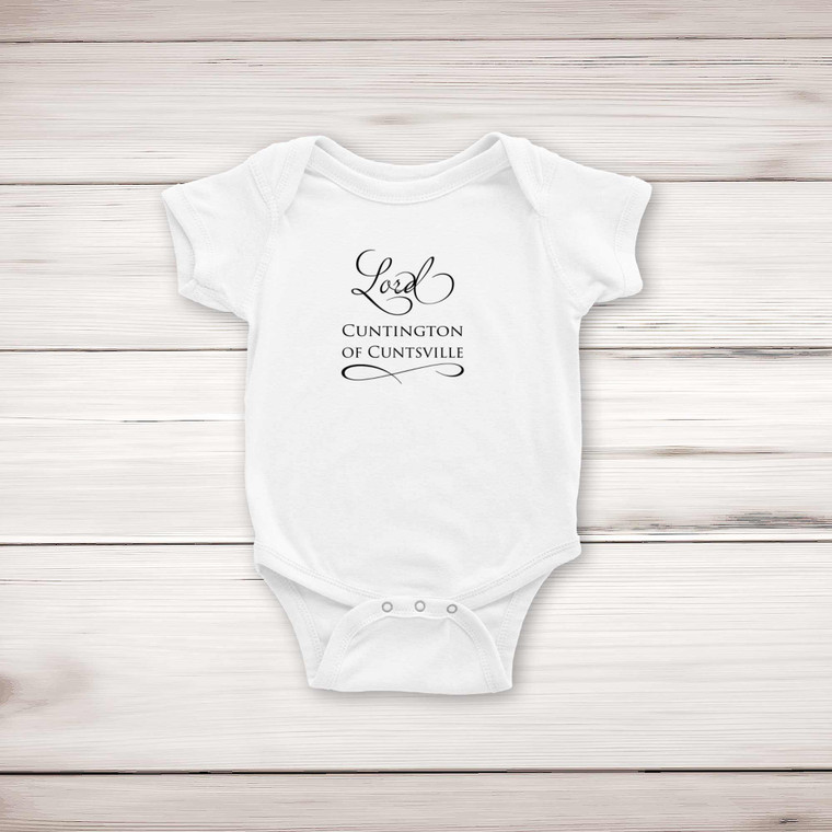 Lord & Lady Cuntington - Rude Babygrows & Sleepsuits - Slightly Disturbed - Image 1 of 8