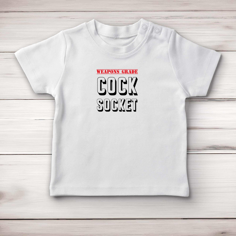 Cock Socket - Rude Baby T-Shirts - Slightly Disturbed - Image 1 of 4
