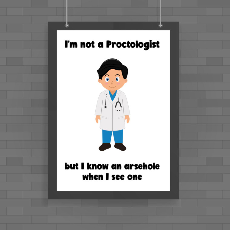 I'm Not A Proctologist - Rude Posters - Slightly Disturbed - Image 1 of 2