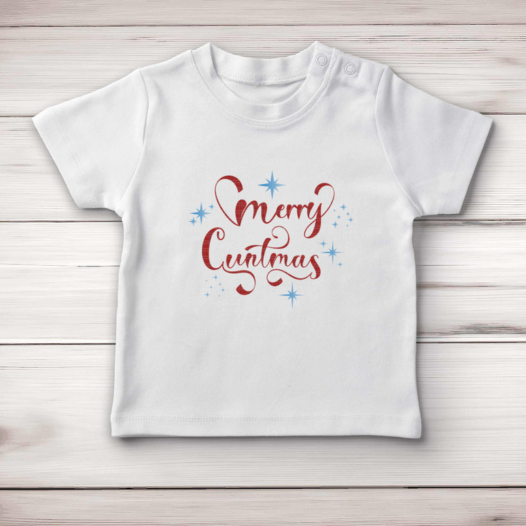 Merry Cuntmas - Rude Baby T-Shirts - Slightly Disturbed - Image 1 of 4