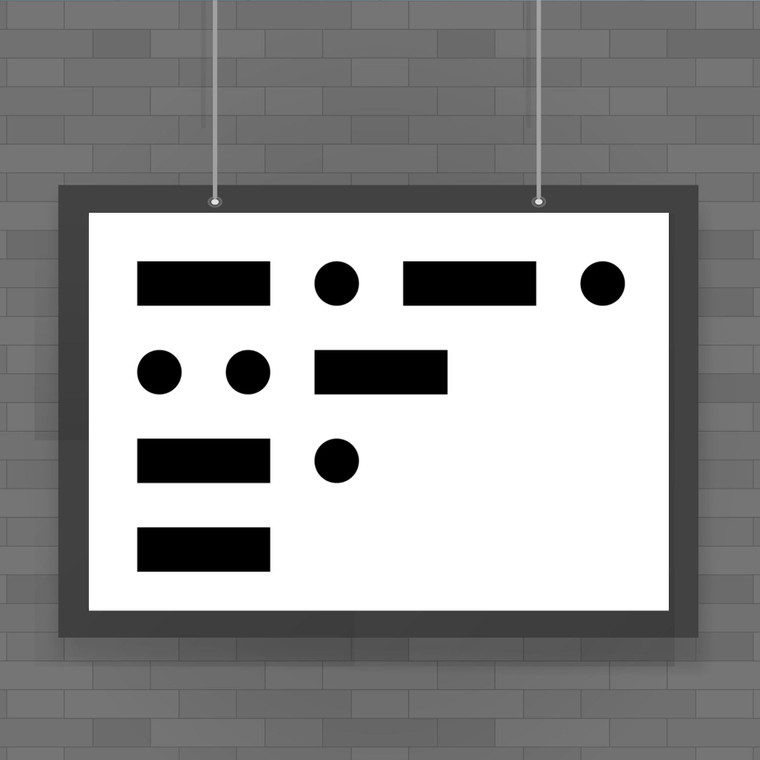 Morse Code Cunt - Rude Posters - Slightly Disturbed - Image 1 of 1