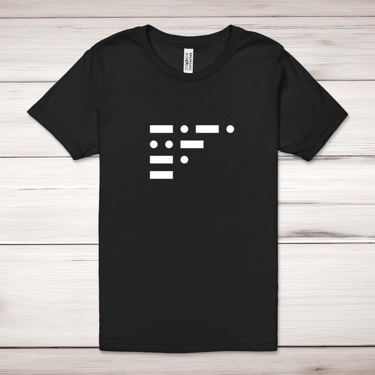 Morse Code Cunt - Rude Adult T-Shirts - Slightly Disturbed - Image 1 of 10