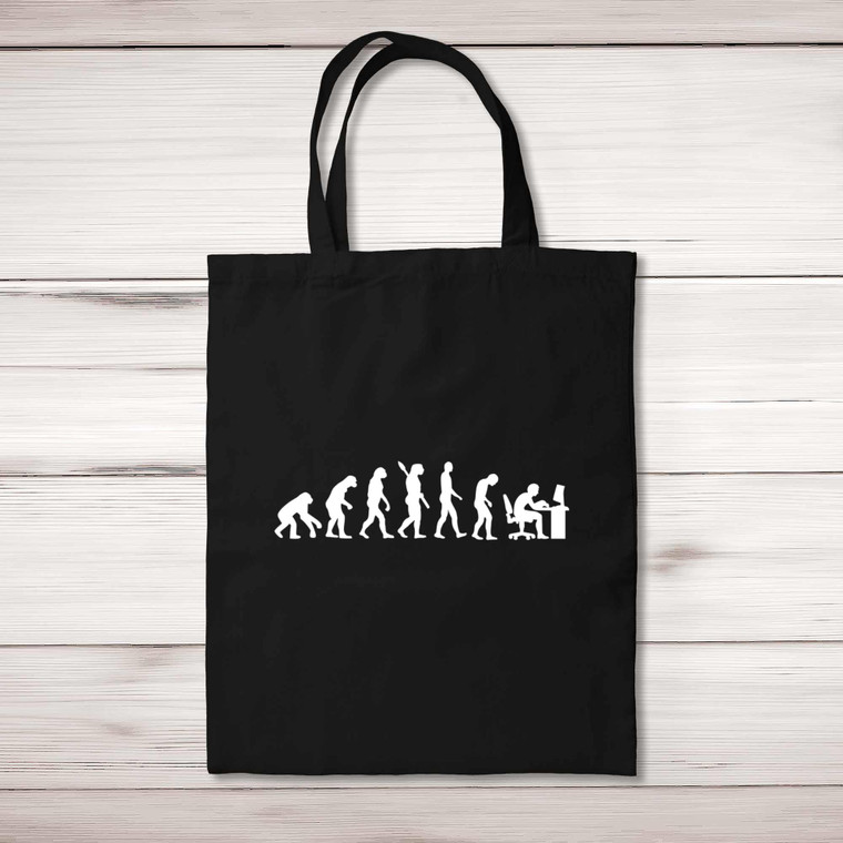 Evolution Of A Programmer - Geeky Tote Bags - Slightly Disturbed