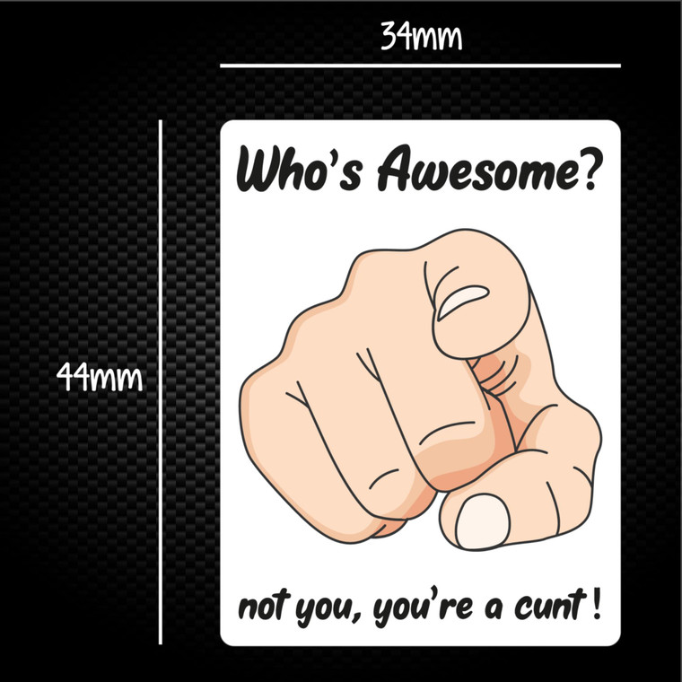 Who's Awesome - Rude Sticker Packs - Slightly Disturbed - Image 1 of 1