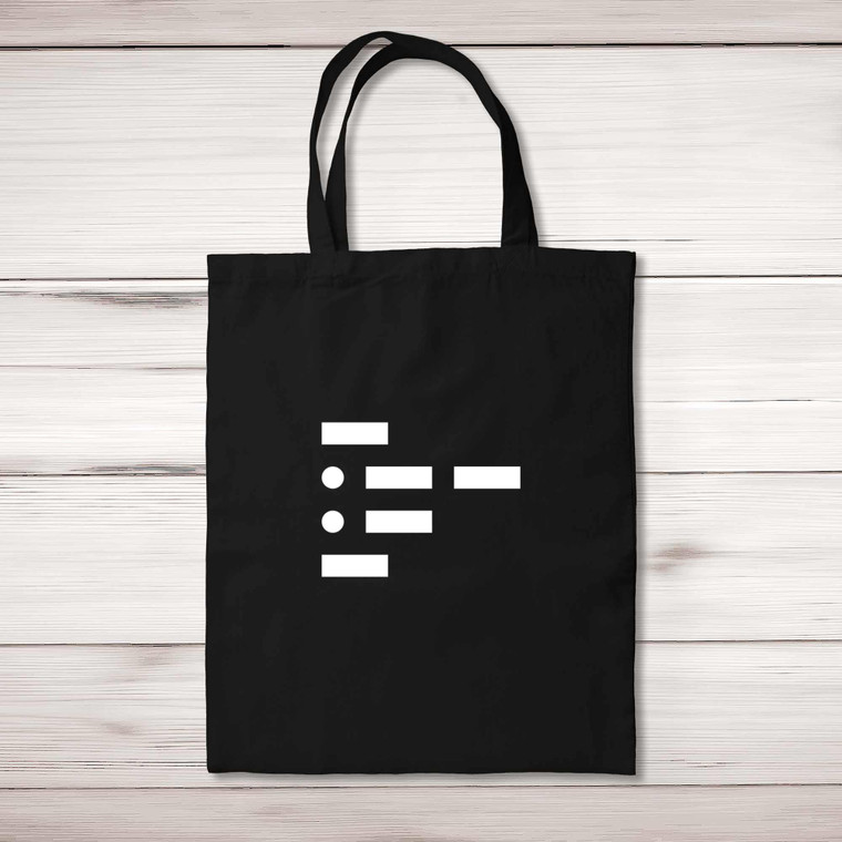 Morse Code Twat - Rude Tote Bags - Slightly Disturbed