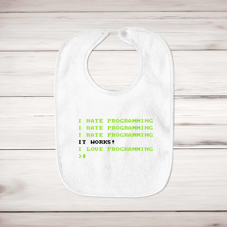 Love Programming - Geeky Bibs - Slightly Disturbed - Image 1 of 2