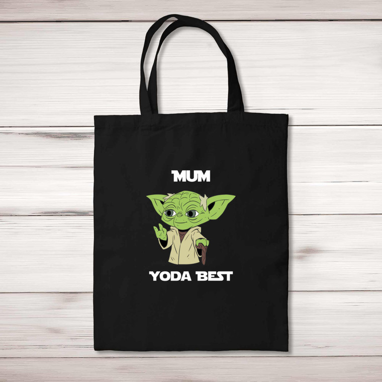 Mum Yoda Best - Geeky Tote Bags - Slightly Disturbed