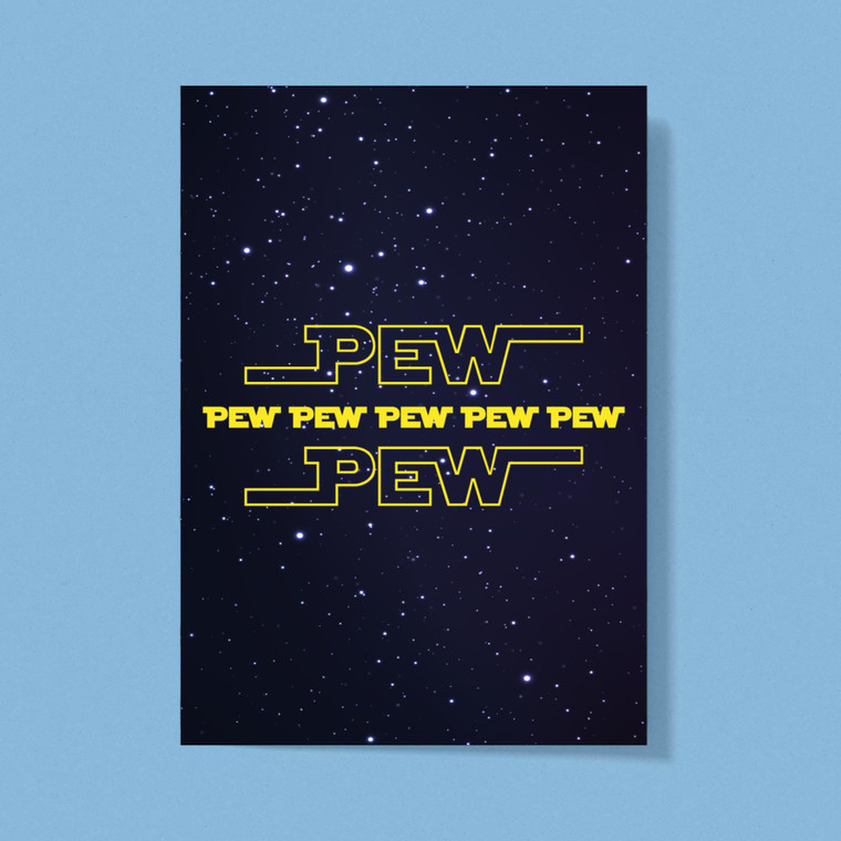 Pew Pew - Geeky Greeting Cards - Slightly Disturbed - Image 1 of 1