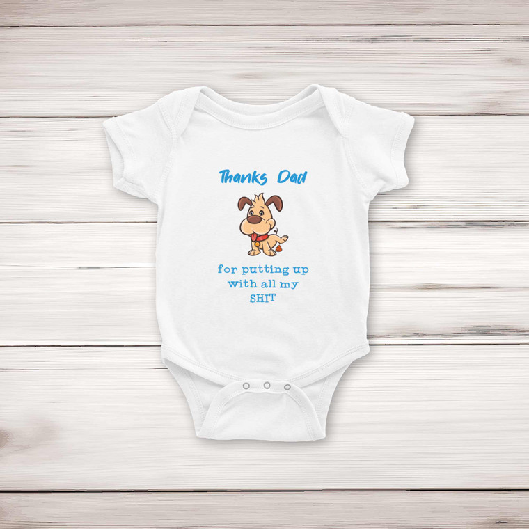 Thanks Dad - All My Shit - Rude Babygrows & Sleepsuits - Slightly Disturbed - Image 1 of 4