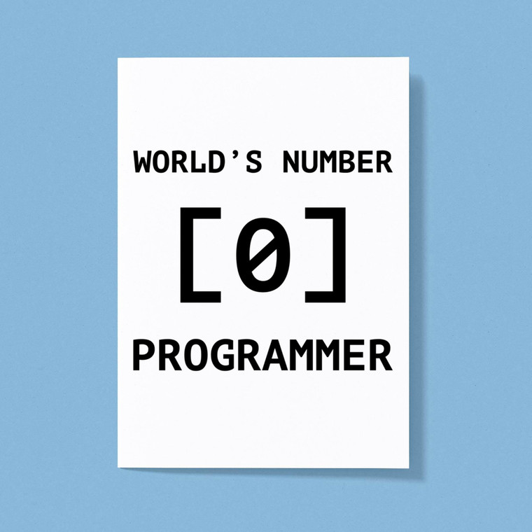 No1 Programmer - Geeky Greeting Cards - Slightly Disturbed - Image 1 of 1