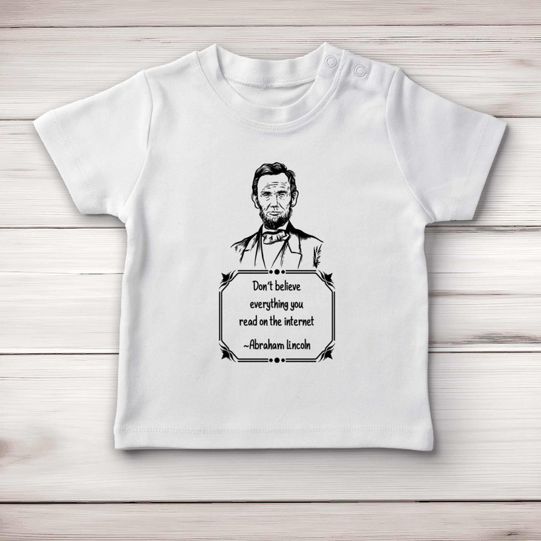 Dont Believe Everything - Novelty Baby T-Shirts - Slightly Disturbed - Image 1 of 3