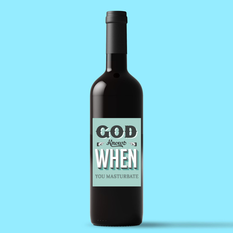 God Knows - Rude Wine/Beer Labels - Slightly Disturbed - Image 1 of 1