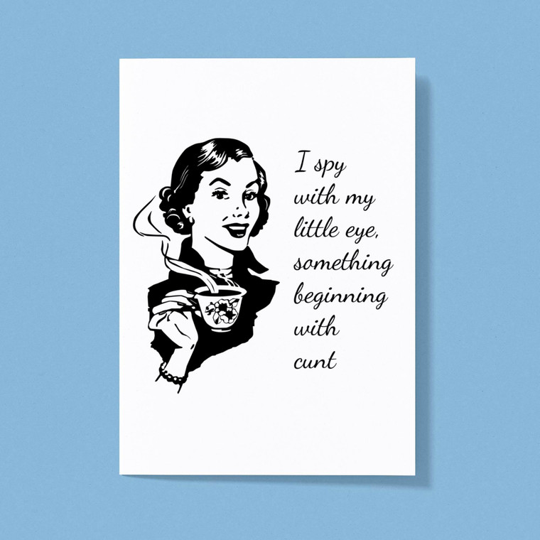 I Spy With My Little Eye - Rude Greeting Cards - Slightly Disturbed - Image 1 of 1