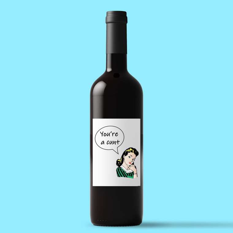 Speech Bubble Cunt - Rude Wine/Beer Labels - Slightly Disturbed - Image 1 of 1