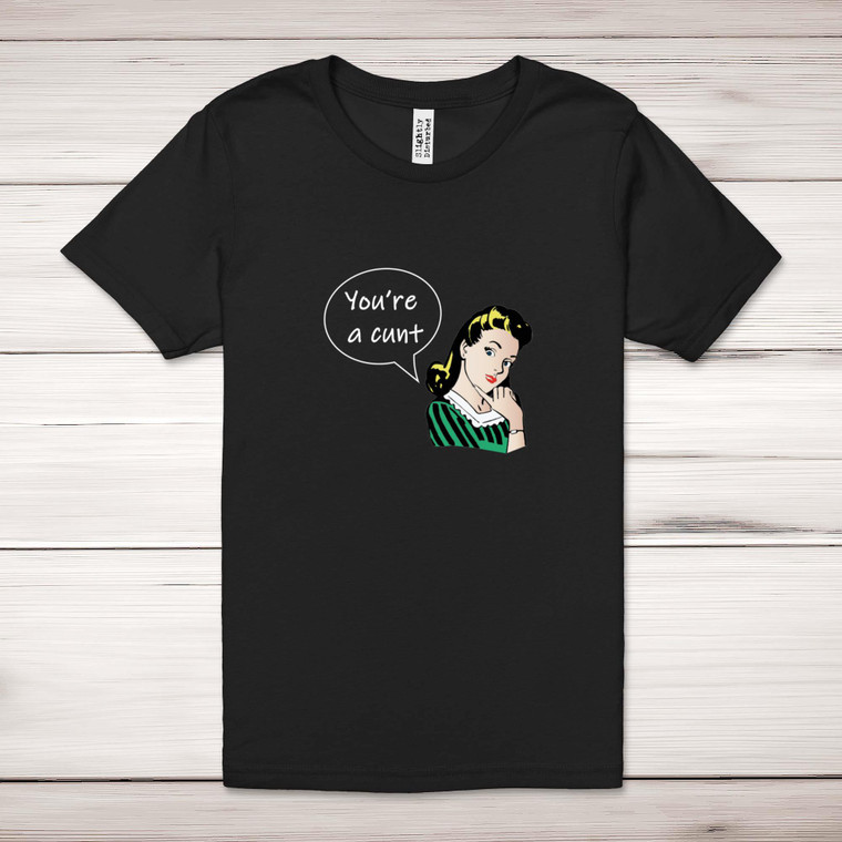 Speech Bubble Cunt - Rude Adult T-Shirts - Slightly Disturbed - Image 1 of 12