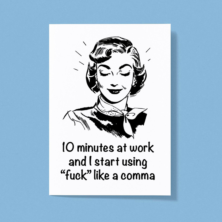 Using Fuck Like A Comma - Rude Greeting Cards - Slightly Disturbed - Image 1 of 1