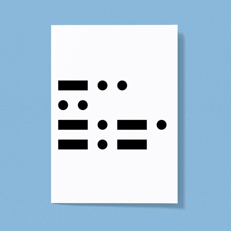Morse Code Dick - Rude Greeting Cards - Slightly Disturbed - Image 1 of 1