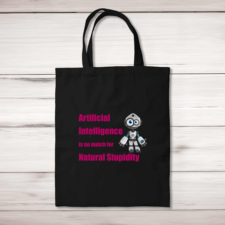 Natural Stupidity - Geeky Tote Bags - Slightly Disturbed - Image 1 of 4
