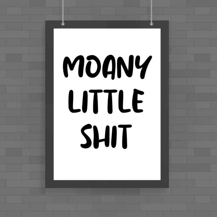 Moany Little Shit - Rude Posters - Slightly Disturbed - Image 1 of 1